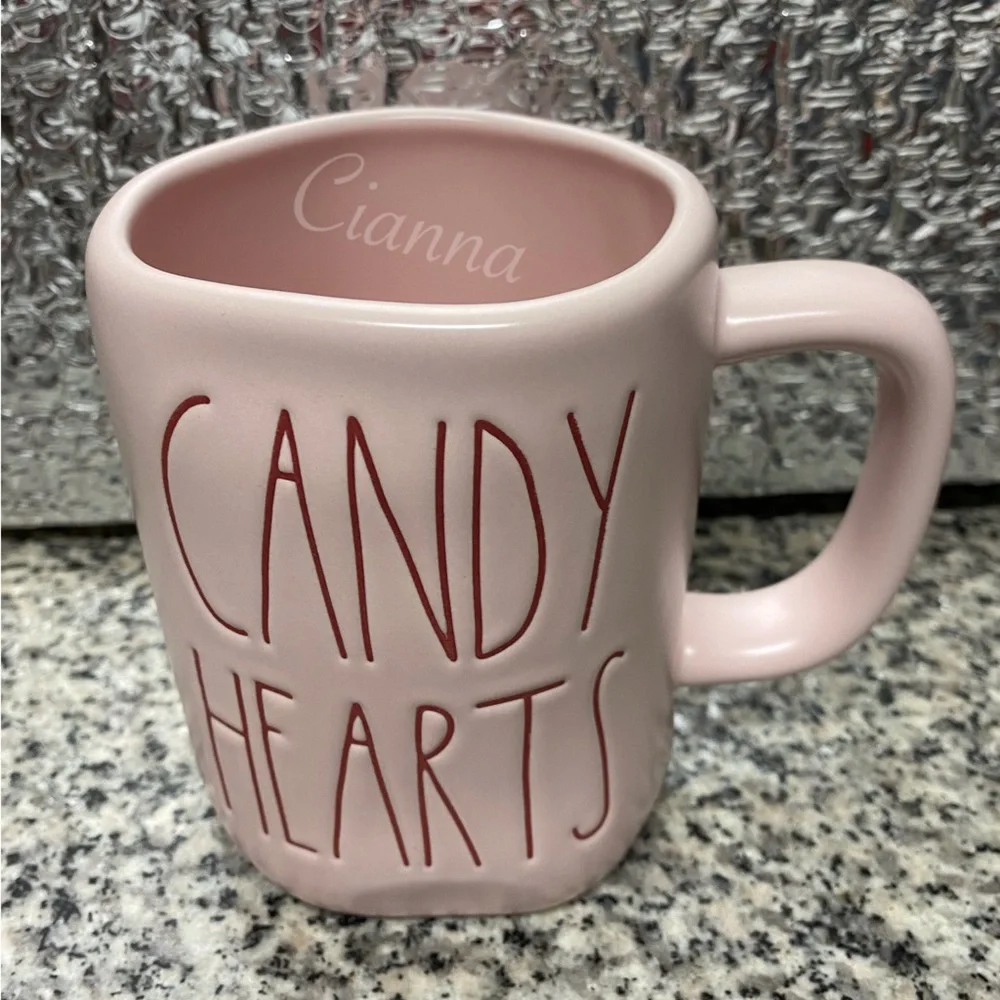 Rae Dunn Pink Candy Hearts Mug